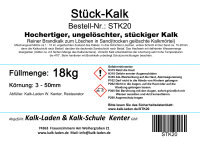 Gebrannter Kalk (St&uuml;ck-Kalk) 18 kg im Eimer