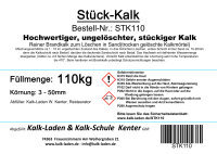 Gebrannter Kalk (Stück-Kalk), 110 kg, im Fass