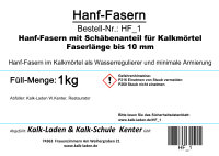 Hanf-Fasern, 1 kg, im Beutel, für Kalkmörtel,...