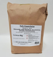 Kalk-Kasein-Farbpulver im 4kg Papierbeutel, F&uuml;r bis zu 86 m&sup2; Anstrich